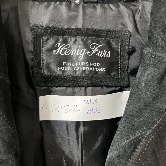 Vtg 90s Women Black Suede Patchwork Blazer M Leather Sports Coat Henig Furs - Picture 3 of 10